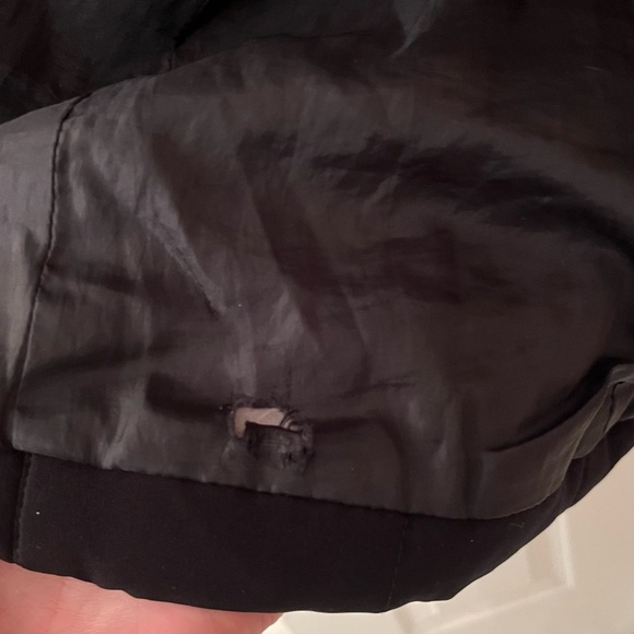 Nuage Real Fur Trim Hooded Coat Black Size M - Picture 16 of 16